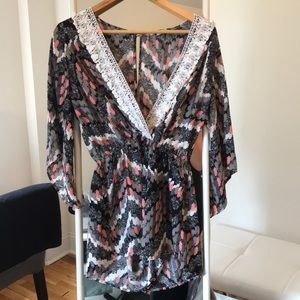 Geometric Printed Romper